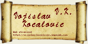 Vojislav Kočalović vizit kartica